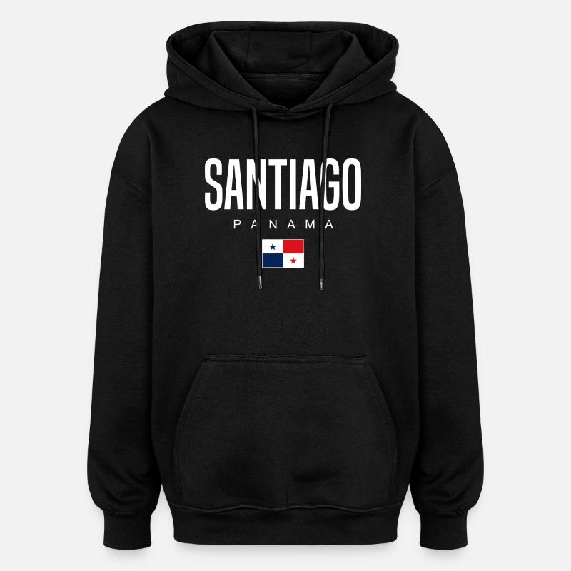 Santiago Panama Panaméen - Sweat à capuche oversize unisexe - noir