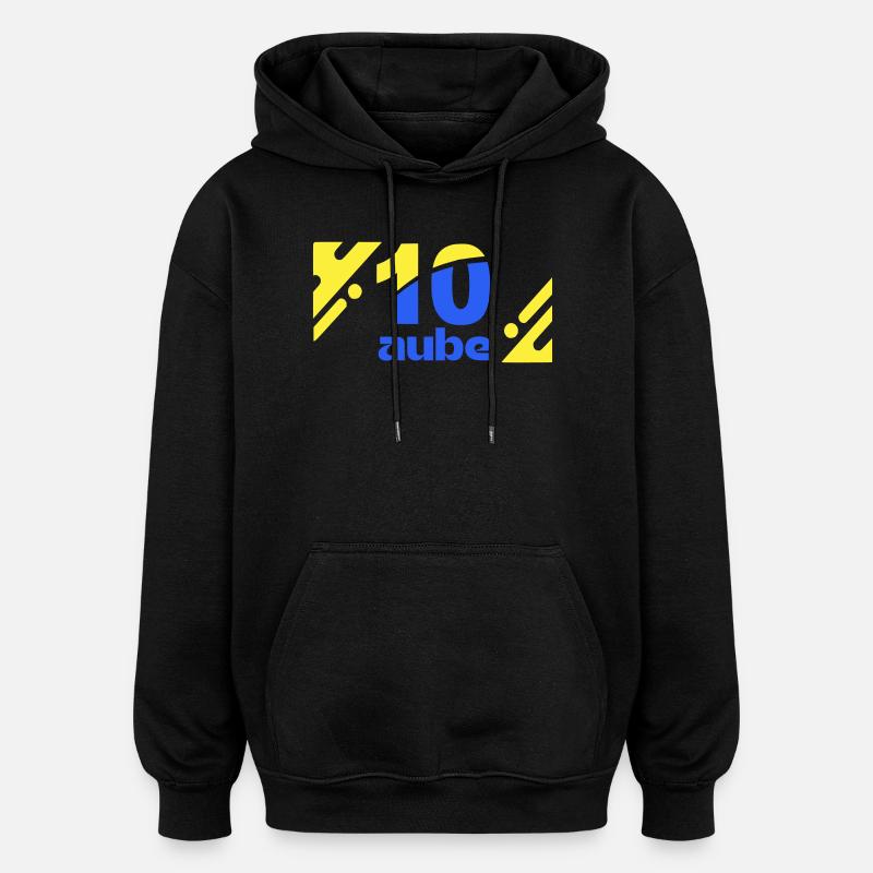 Ten Dawn Logo Blau Gelb - Oversized Unisex Hoodie - Schwarz