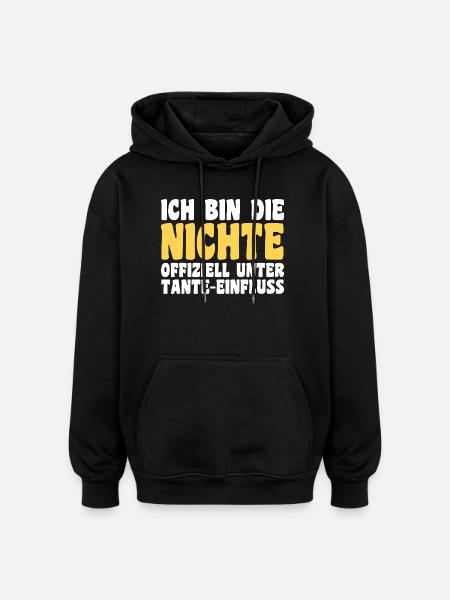 Family motif nephew - Oversized Unisex Hoodie - black