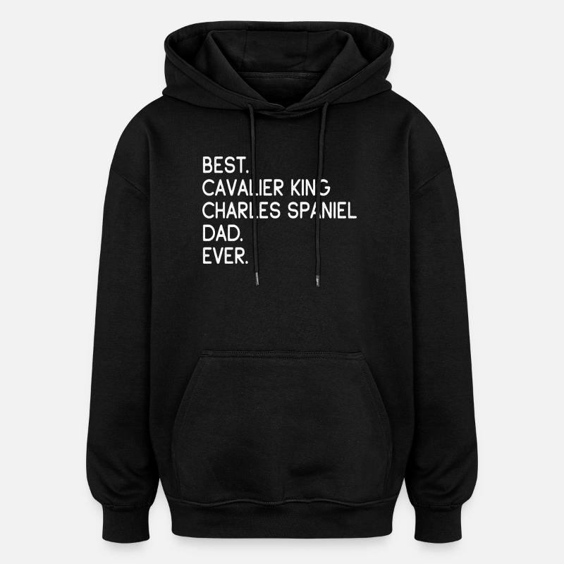 Cavalier King Charles Spaniel - Sweat à capuche oversize unisexe - noir
