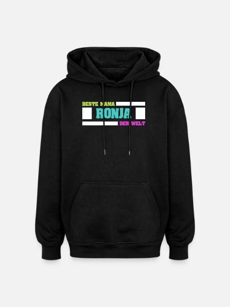 Mère Ronja - Sweat à capuche oversize unisexe - noir