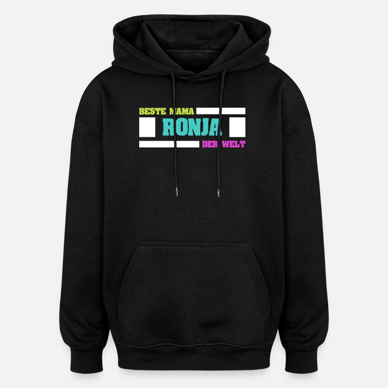 Mutter Ronja - Oversized Unisex Hoodie - Schwarz