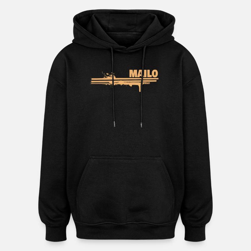 Touche de couleur Mailo - Sweat à capuche oversize unisexe - noir