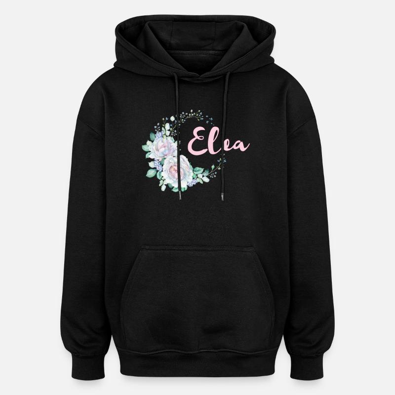 Pour Elea - Sweat à capuche oversize unisexe - noir