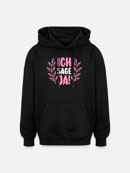 JGA Team Braut Junggesellinnenabschied - Oversized Unisex Hoodie - Schwarz