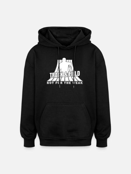 Athlétisme Athlétisme Pas pour les faibles - Sweat à capuche oversize unisexe - noir