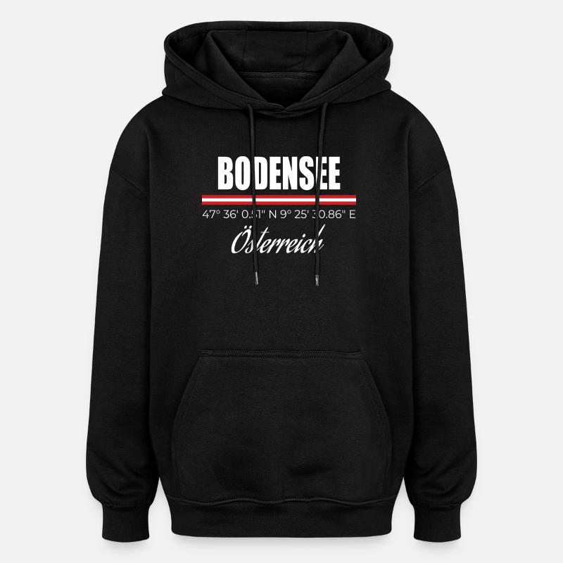 Bodensee - Oversized Unisex Hoodie - Schwarz
