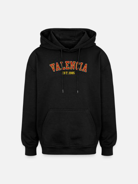 Valencia Est.1985 - Oversized Unisex Hoodie - black