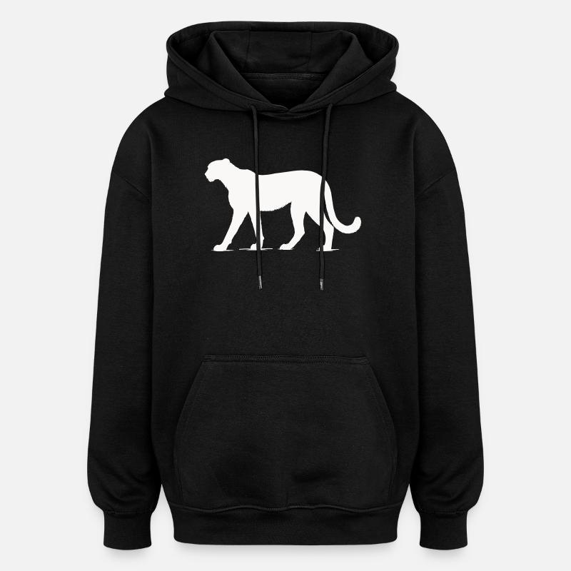 Gepard Tier  - Oversized Unisex Hoodie - Schwarz