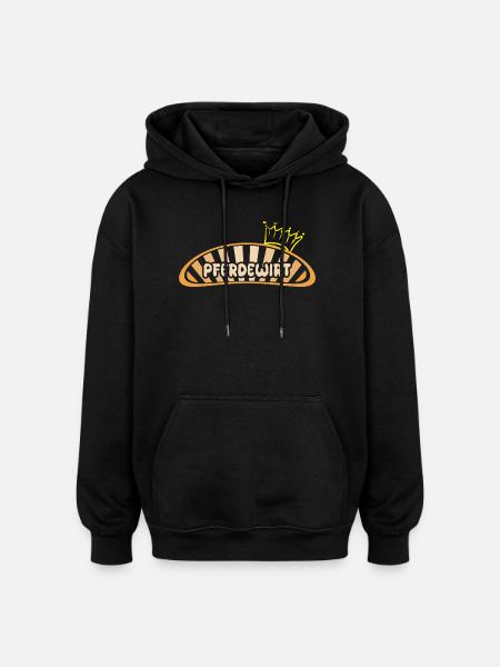 Gift for Horse Keeper - Oversized Unisex Hoodie - black