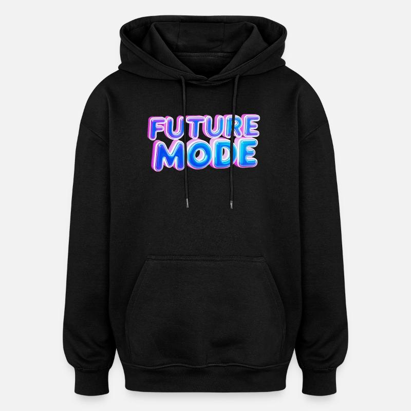 Future Mode Neon Licht - Oversized Unisex Hoodie - Schwarz