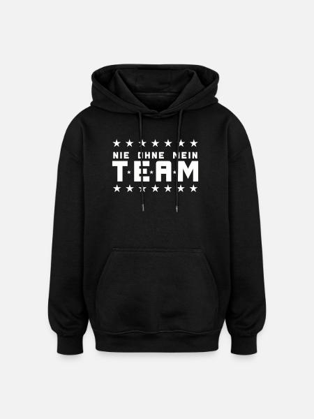Mon équipe - Sweat à capuche oversize unisexe - noir