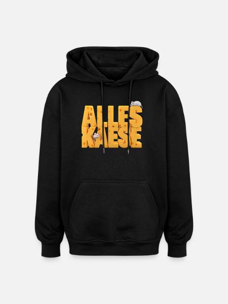 All cheese - Oversized Unisex Hoodie - black