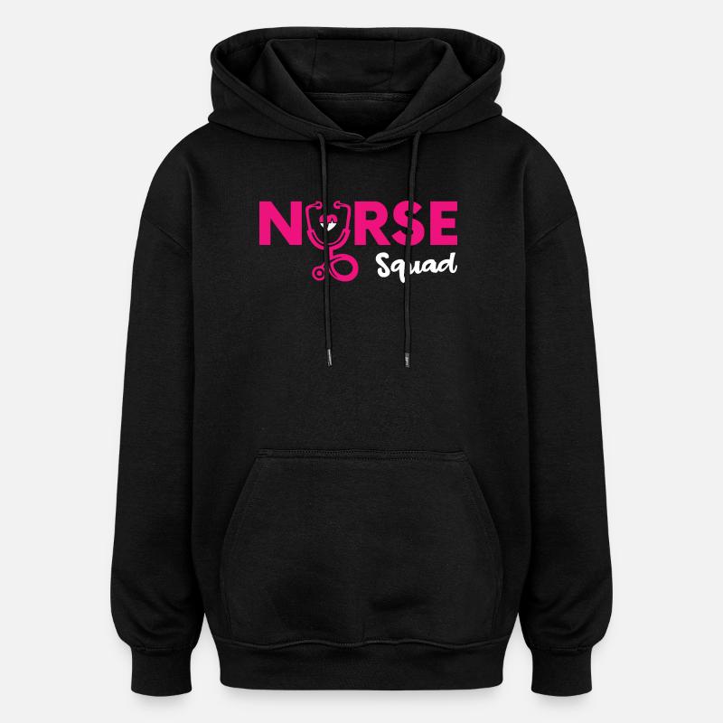 Drôle d’infirmière Cadeaux Tenues d’allaitement - Sweat à capuche oversize unisexe - noir