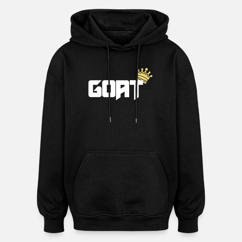 Chèvre - Sweat à capuche oversize unisexe - noir