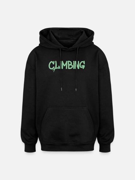 Climbing Graffiti Mint Design - Oversized Unisex Hoodie - black