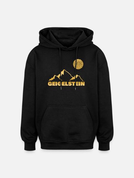 geigelstein - Oversized Unisex Hoodie - Schwarz