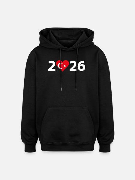 I love Türkei 2026, Urlaub in der Türkei 2026 - Oversized Unisex Hoodie - Schwarz