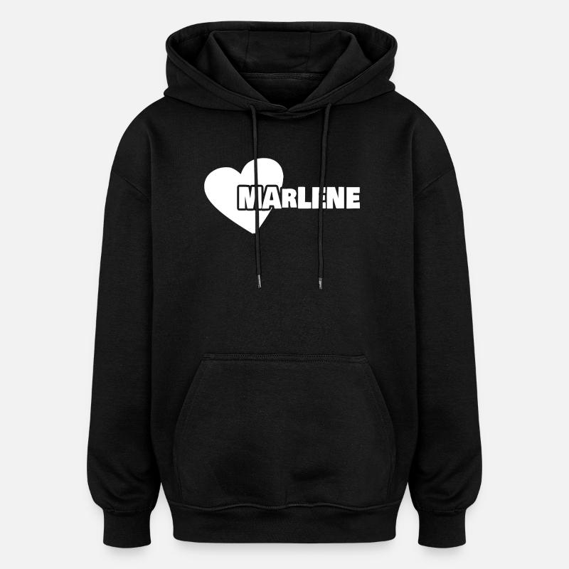First name Marlene - Oversized Unisex Hoodie - black
