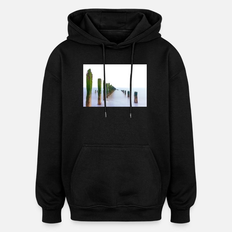 Point d’éjection d’exposition longue - Sweat à capuche oversize unisexe - noir