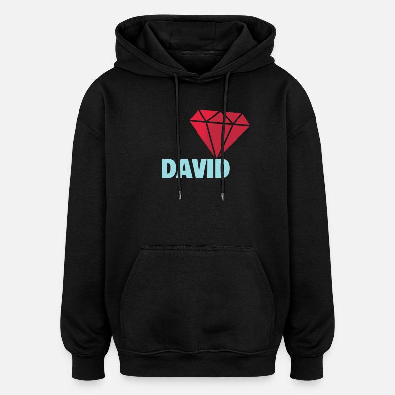 David - Oversized Unisex Hoodie - black