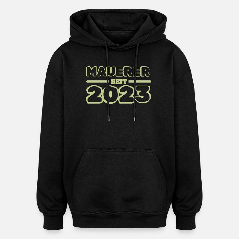 2023 - Sweat à capuche oversize unisexe - noir