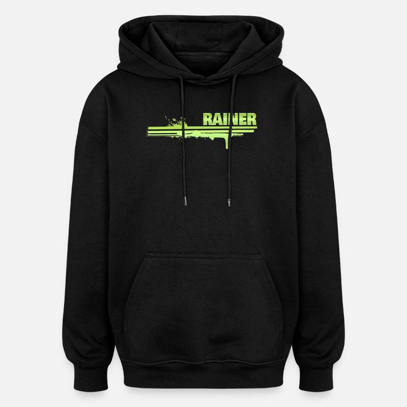 Rainer - Sweat à capuche oversize unisexe - noir