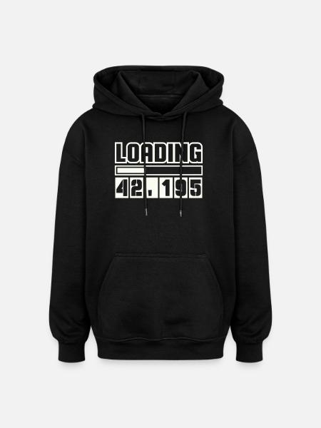 Loading 42,195 Marathon - Oversized Unisex Hoodie - black