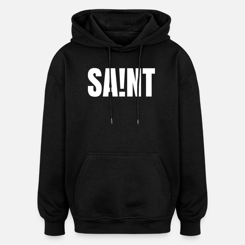 Saint - Sweat à capuche oversize unisexe - noir