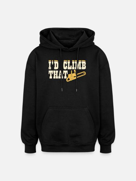 Baumpfleger Holzarbeiter Waldarbeiter Geschenk - Oversized Unisex Hoodie - Schwarz