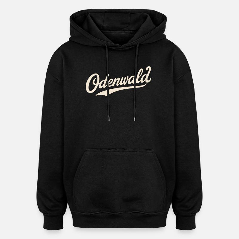 Odenwald Schriftzug Retro - Oversized Unisex Hoodie - Schwarz