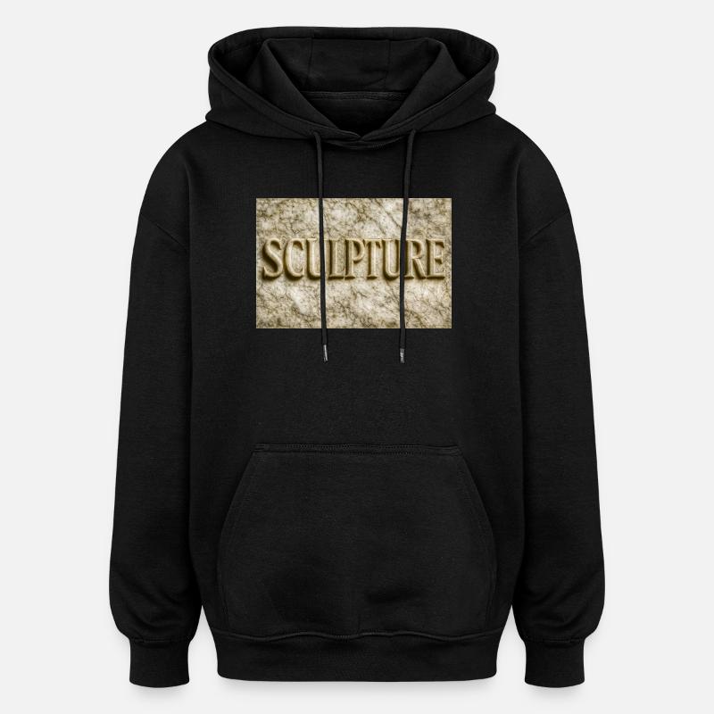 In Stein gemeißelte Buchstaben - Oversized Unisex Hoodie - Schwarz