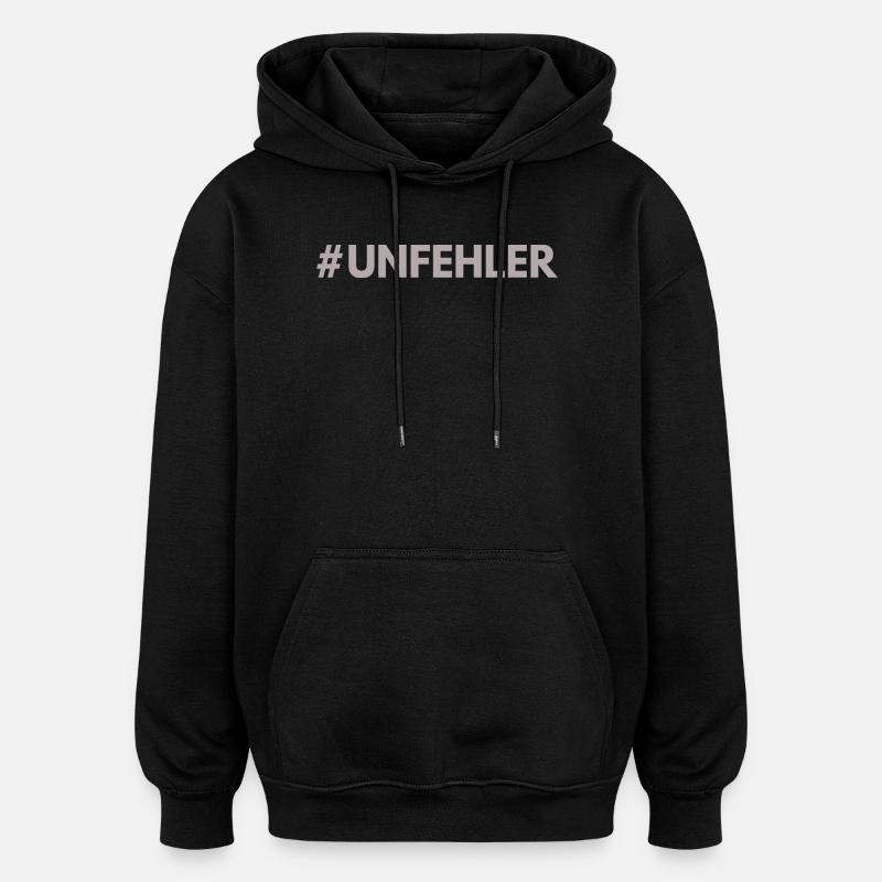 #Unfehler - Sweat à capuche oversize unisexe - noir