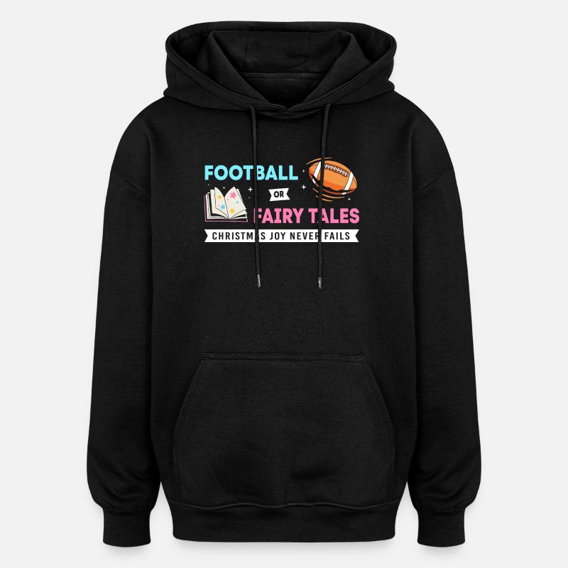 Werdende Mutter Weihnachten Gender Reveal - Oversized Unisex Hoodie - Schwarz