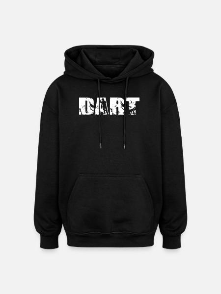 Klassisches Dart Design - Oversized Unisex Hoodie - Schwarz