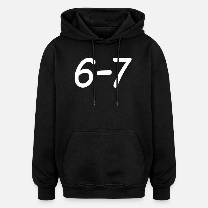 67 - Sweat à capuche oversize unisexe - noir