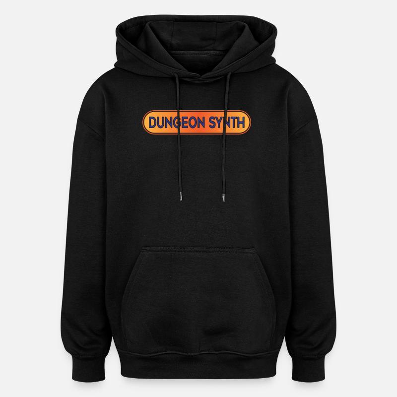 Dungeon Synth Emblem - Oversized Unisex Hoodie - black