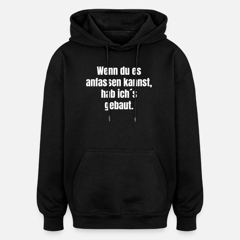 Chemise Touchable Structure - Sweat à capuche oversize unisexe - noir