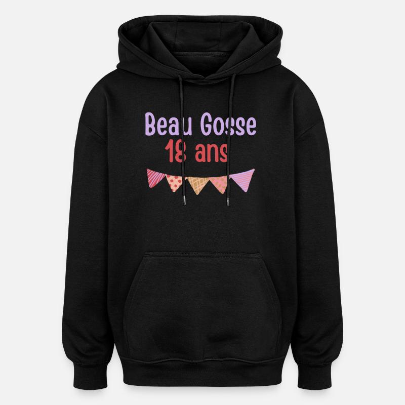 Hübscher 18 Jahre alt - Oversized Unisex Hoodie - Schwarz