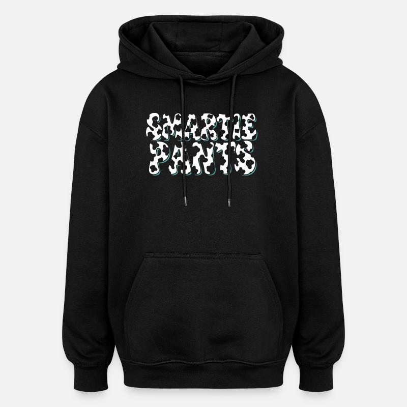 Blasen-Graffiti mit Türkis-Außenlinie - Oversized Unisex Hoodie - Schwarz