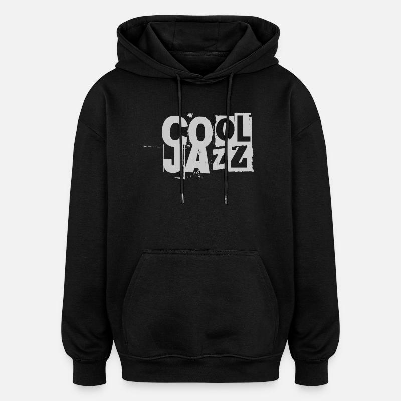 Cool gazz Distressed Typografie - Oversized Unisex Hoodie - Schwarz