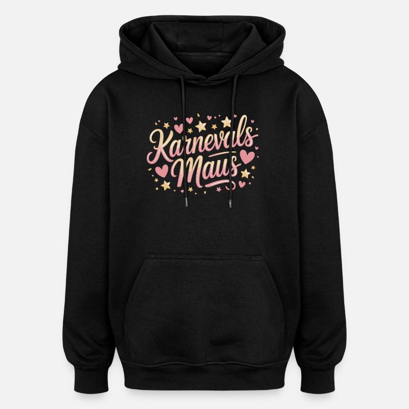 Karnevalsmaus Karneval Köln Kölner Karnevals Maus - Oversized Unisex Hoodie - Schwarz