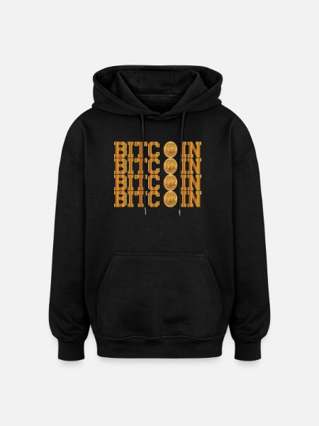Bitcoin - Oversized Unisex Hoodie - black