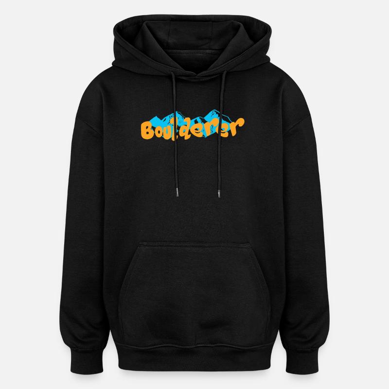 Bouldering Boulderer - Oversized Unisex Hoodie - black