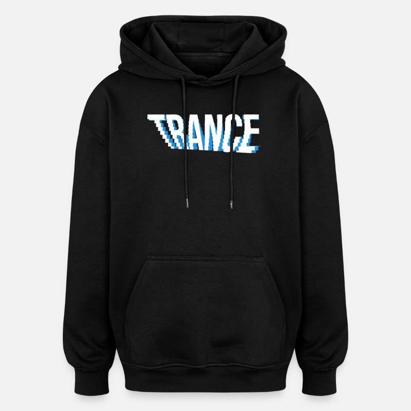 trance music logo design. - Oversized Unisex Hoodie - black