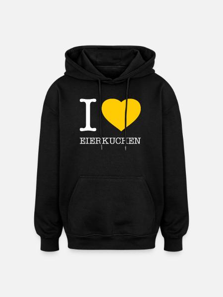 I love pancakes - Oversized Unisex Hoodie - black