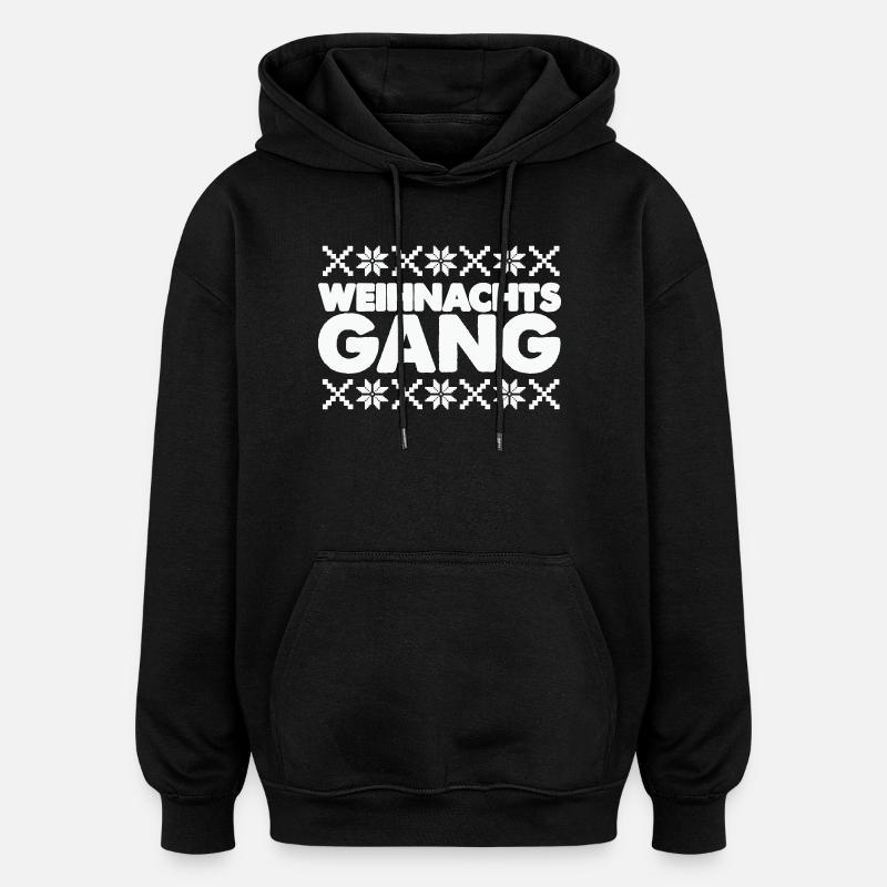 Christmas Aisle Norway Pattern - Oversized Unisex Hoodie - black