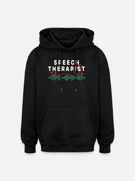 Speech therapist, speech therapist, speech therapy - Oversized Unisex Hoodie - black