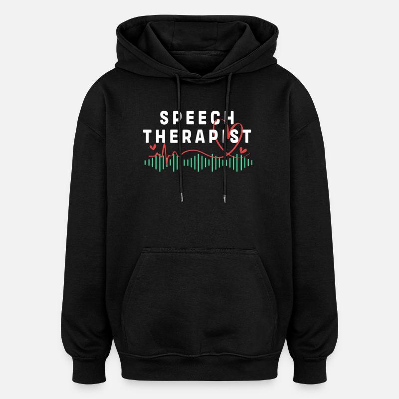 Sprachtherapeut Logopäde Logopädie - Oversized Unisex Hoodie - Schwarz