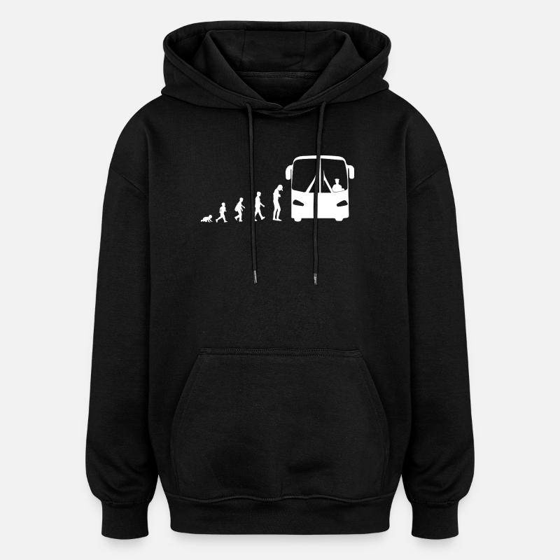 Evolution vom Baby zum Busfahrer - Oversized Unisex Hoodie - Schwarz